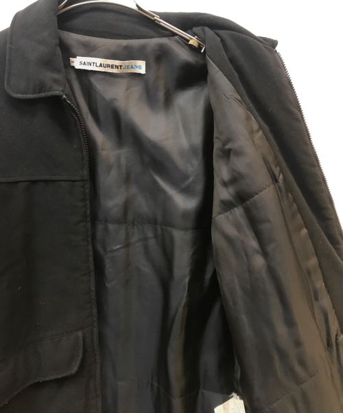 SAINTLAURENT JEANS（サンローラン ジーンズ）SAINTLAURENT JEANS (サンローラン ジーンズ) ウールブルゾン ブラック サイズ:Mの古着・服飾アイテム
