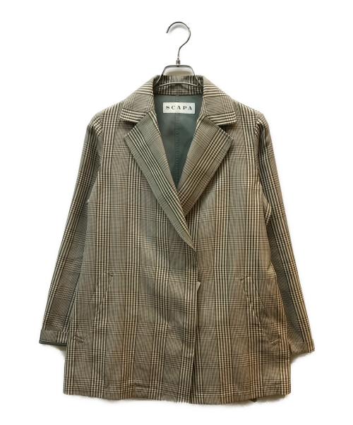 SCAPA（スキャパ）SCAPA (スキャパ) テーラードジャケット ベージュ サイズ:Mの古着・服飾アイテム