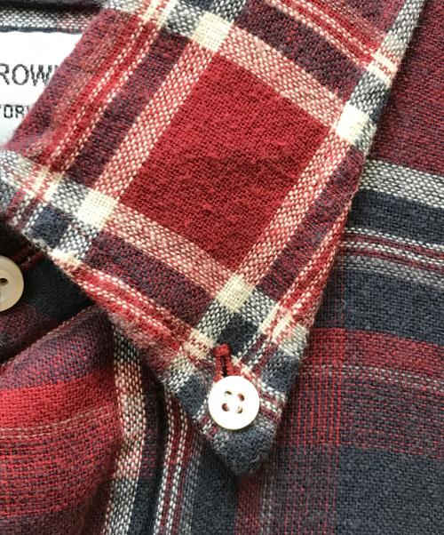 Thom Browne（トムブラウン）Thom Browne (トムブラウン) CORSO COMO COMME des GARCONS チェック グラデーションシャツ レッド×ブラック サイズ:Ｓの古着・服飾アイテム