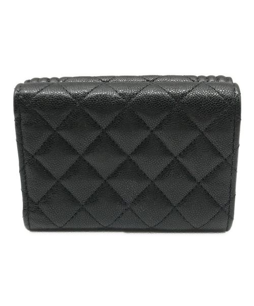 CHANEL（シャネル）CHANEL (シャネル) 3つ折り財布 ブラックの古着・服飾アイテム