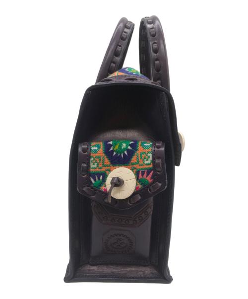 Carving Tribes（カービングトライブス）CARVING TRIBES (カービングトライブス) カービングハンドバッグ パープルの古着・服飾アイテム