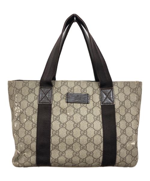 GUCCI（グッチ）GUCCI (グッチ) GGスプリームハンドバッグ ベージュの古着・服飾アイテム