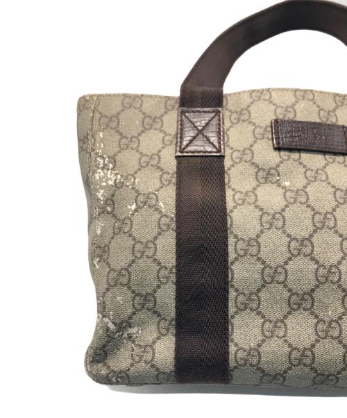 GUCCI（グッチ）GUCCI (グッチ) GGスプリームハンドバッグ ベージュの古着・服飾アイテム