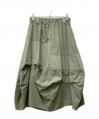 MOYURUモユル）の古着「パッチワークスカート」｜グリーン