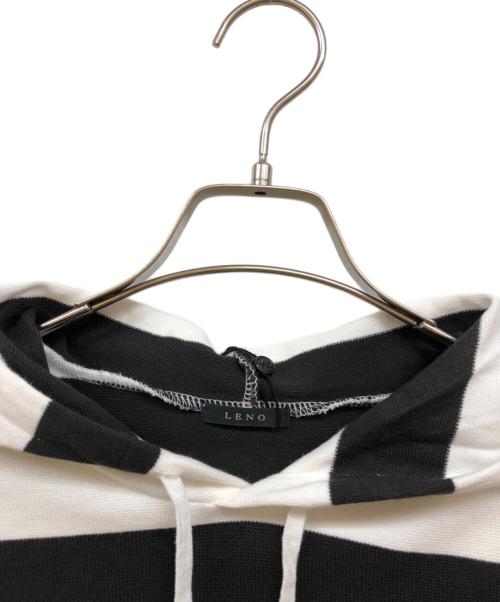 leno（リノ）LENO (リノ) BORDER HOODIE ホワイト サイズ:SIZE 2の古着・服飾アイテム