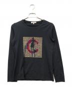CELINEセリーヌ）の古着「スパンコールロングスリーブカットソー」｜ブラック