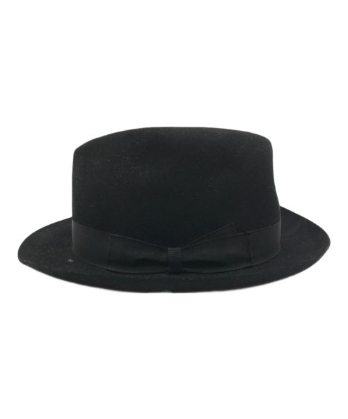 BORSALINO（ボルサリーノ）BORSALINO (ボルサリーノ) ラビットファー中折れハット ブラックの古着・服飾アイテム