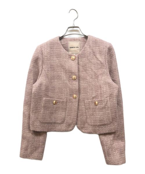 Apuweiser-riche（アプワイザーリッシェ）Apuweiser-riche (アプワイザーリッシェ) ブークレショートジャケット ピンク サイズ:Mの古着・服飾アイテム