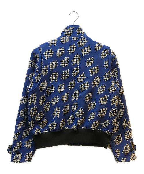 PAUL SMITH（ポールスミス）PAUL SMITH (ポールスミス) ビッグフラワーショートブルゾン ブルー サイズ:Mの古着・服飾アイテム