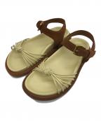 J&M DAVIDSON×Nobleジェイ＆エム デヴィッドソン×ノーブル）の古着「別注STRAPPY KNOTTED SANDAL」｜ブラウン