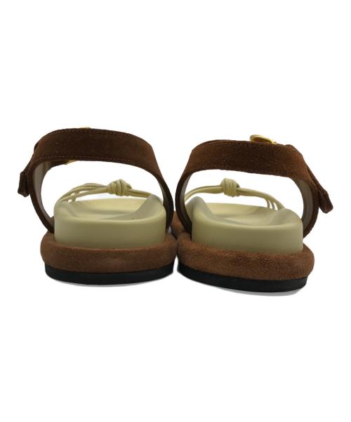 J&M DAVIDSON（ジェイ＆エム デヴィッドソン）J&M DAVIDSON (ジェイ＆エム デヴィッドソン) Noble (ノーブル) 別注STRAPPY KNOTTED SANDAL ブラウン サイズ:36の古着・服飾アイテム