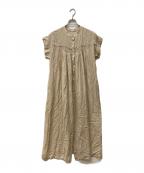 Spick and Spanスピック＆スパン）の古着「ボイルピンタックワンピース」｜ベージュ