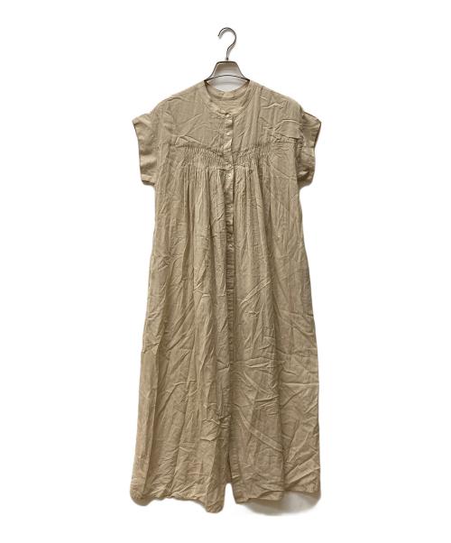 Spick and Span（スピック＆スパン）Spick and Span (スピックアンドスパン) ボイルピンタックワンピース ベージュ サイズ:Sの古着・服飾アイテム