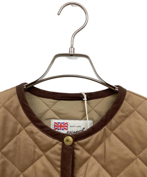 Traditional Weatherwear（トラディショナルウェザーウェア）Traditional Weatherwear (トラディショナルウェザーウェア) Demi-Luxe BEAMS (デミルクス ビームス) 別注ARKLEY ウール キルト ロングコート ベージュ サイズ:SIZE 36 未使用品の古着・服飾アイテム