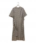 CLANEクラネ）の古着「花柄ワンピース」｜ブラウン