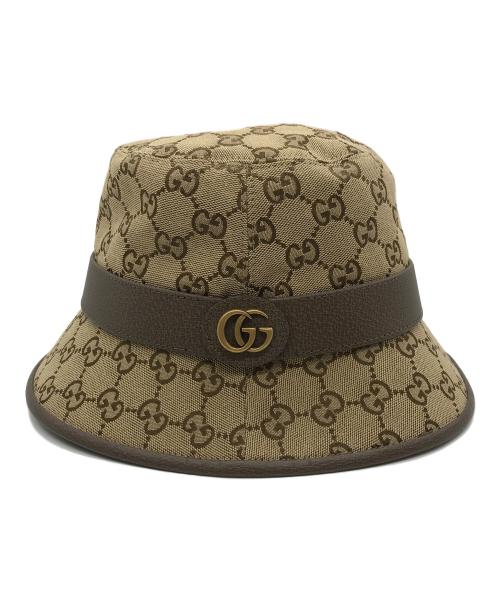 GUCCI（グッチ）GUCCI (グッチ) GGキャンバス フェドラハット ベージュ サイズ:58㎝の古着・服飾アイテム