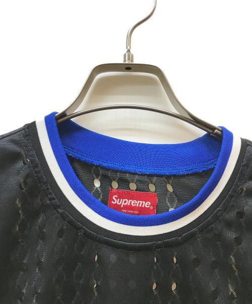 SUPREME（シュプリーム）SUPREME (シュプリーム) PERFORATED STRIPE WARM UP TOP ブラック サイズ:Mの古着・服飾アイテム