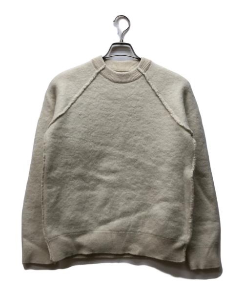 JIL SANDER（ジルサンダー）JIL SANDER (ジルサンダー) クルーネックニット ベージュ サイズ:38の古着・服飾アイテム