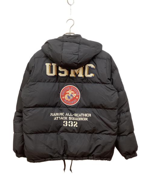 AVIREX（アヴィレックス）AVIREX (アヴィレックス) USMC CLASSIC DOWN JACKET ブラック サイズ:SIZE XLの古着・服飾アイテム
