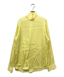 DRIES VAN NOTEN（ドリスヴァンノッテン）の古着「スタンドカラーレーヨンブラウス」｜イエロー
