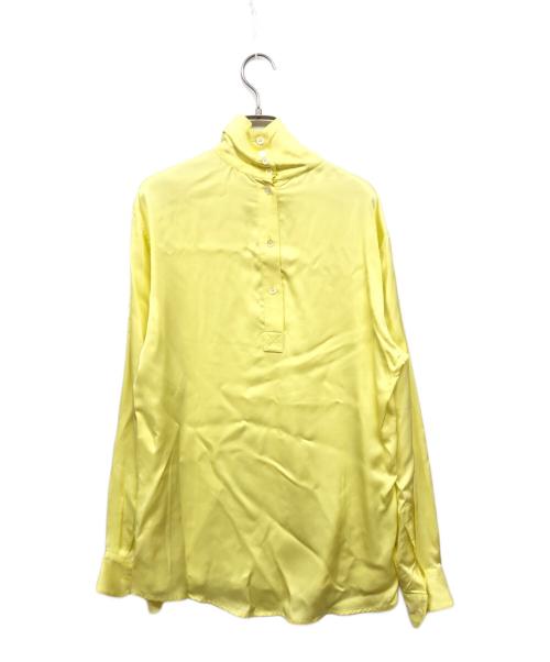 DRIES VAN NOTEN（ドリスヴァンノッテン）DRIES VAN NOTEN (ドリスヴァンノッテン) スタンドカラーレーヨンブラウス イエロー サイズ:Sの古着・服飾アイテム