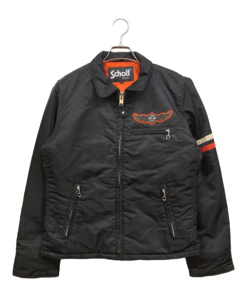 Schott（ショット）Schott (ショット) ミリタリーナイロンジャケット ブラック サイズ:Ｓの古着・服飾アイテム