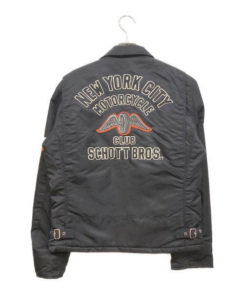 Schott（ショット）Schott (ショット) ミリタリーナイロンジャケット ブラック サイズ:Ｓの古着・服飾アイテム