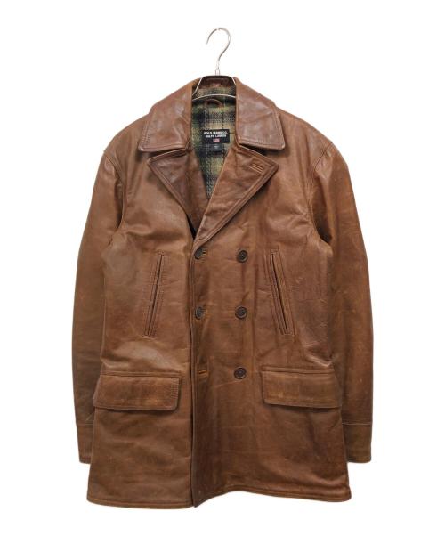 POLO JEANS CO.（ポロジーンズカンパニー）POLO JEANS CO. (ポロジーンズカンパニー) レザーカーコート ブラウン サイズ:Sの古着・服飾アイテム