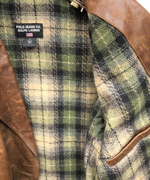 POLO JEANS CO.（ポロジーンズカンパニー）POLO JEANS CO. (ポロジーンズカンパニー) レザーカーコート ブラウン サイズ:Sの古着・服飾アイテム