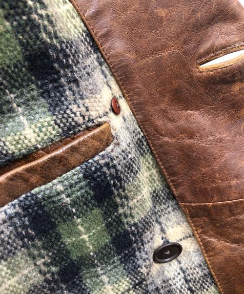 POLO JEANS CO.（ポロジーンズカンパニー）POLO JEANS CO. (ポロジーンズカンパニー) レザーカーコート ブラウン サイズ:Sの古着・服飾アイテム