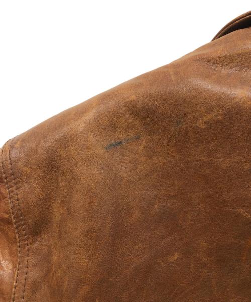 POLO JEANS CO.（ポロジーンズカンパニー）POLO JEANS CO. (ポロジーンズカンパニー) レザーカーコート ブラウン サイズ:Sの古着・服飾アイテム