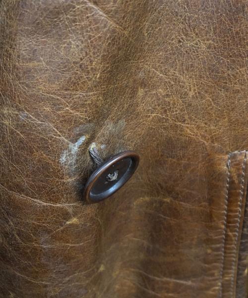 POLO JEANS CO.（ポロジーンズカンパニー）POLO JEANS CO. (ポロジーンズカンパニー) レザーカーコート ブラウン サイズ:Sの古着・服飾アイテム