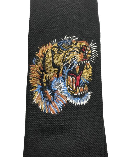 GUCCI（グッチ）GUCCI (グッチ) タイガーアンダーノットシルクタイ ブラック サイズ:記載なしの古着・服飾アイテム