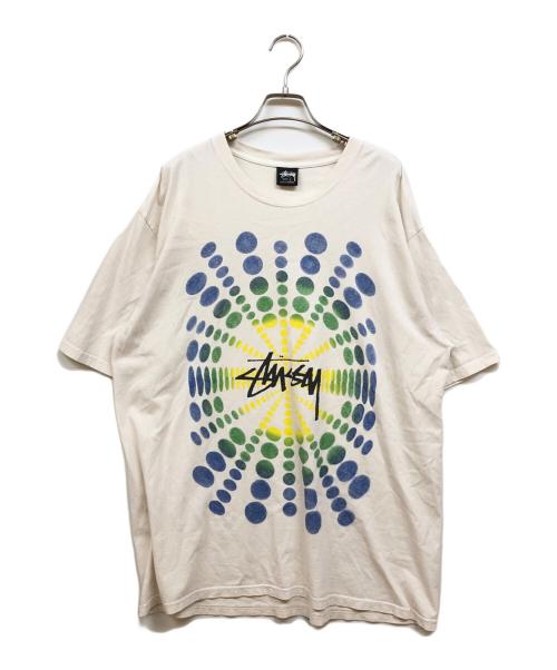stussy（ステューシー）stussy (ステューシー) atticus pigment dyed tee ホワイト サイズ:Lの古着・服飾アイテム