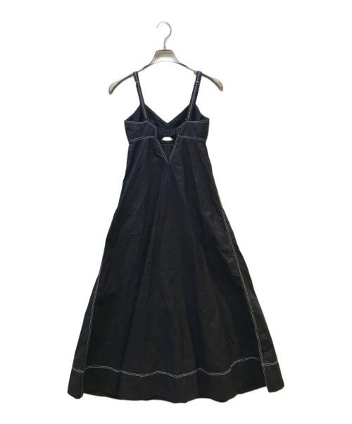 TORY BURCH（トリーバーチ）TORY BURCH (トリーバーチ) パーフォレーション ポプリン カットアウト ドレス ネイビーの古着・服飾アイテム