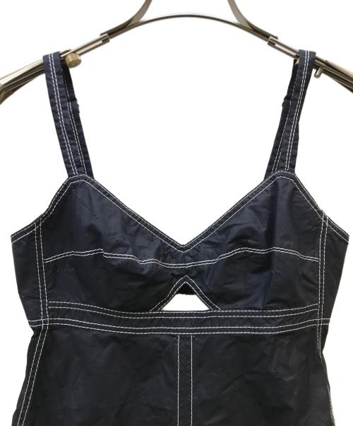 TORY BURCH（トリーバーチ）TORY BURCH (トリーバーチ) パーフォレーション ポプリン カットアウト ドレス ネイビーの古着・服飾アイテム
