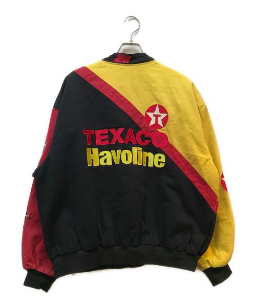 JEFF HAMILTON（ジェフハミルトン）JEFF HAMILTON (ジェフハミルトン) レーシングジャケット レッド×イエロー サイズ:XLの古着・服飾アイテム