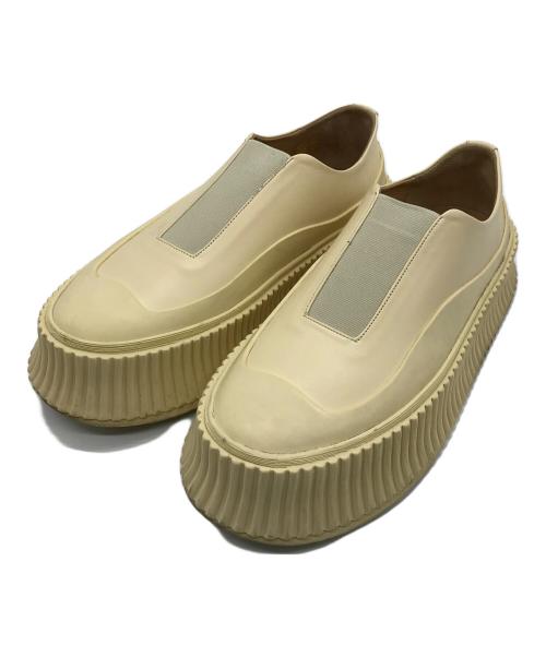 JIL SANDER（ジルサンダー）JIL SANDER (ジルサンダー) プラットフォームスリッポン ベージュ サイズ:23.5cmの古着・服飾アイテム