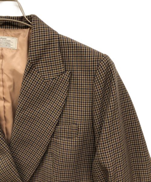 JOURNAL STANDARD relume（ジャーナルスタンダード レリューム）JOURNAL STANDARD relume (ジャーナルスタンダード レリューム) チェックダブルジャケット ブラウン サイズ:38の古着・服飾アイテム