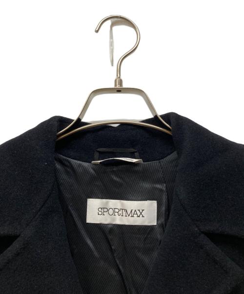 SPORT MAX（スポーツマックス）SPORT MAX (スポーツマックス) マキシ丈ウールコート ブラック サイズ:SIZE 42の古着・服飾アイテム