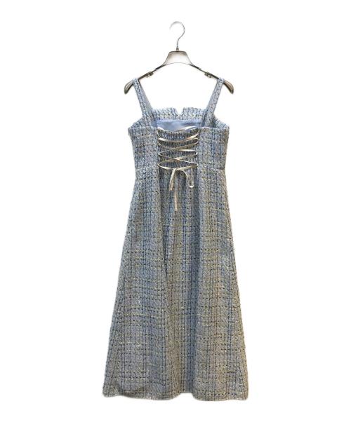 MERCURY DUO（マーキュリーデュオ）MERCURY DUO (マーキュリーデュオ) オリジナルツイードジャンスカベアワンピース スカイブルー サイズ:Mの古着・服飾アイテム