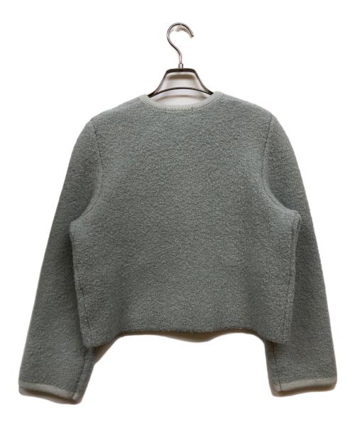 Apuweiser-riche（アプワイザーリッシェ）Apuweiser-riche (アプワイザーリッシェ) ラメブークレニットジャケット ブルー サイズ:1の古着・服飾アイテム