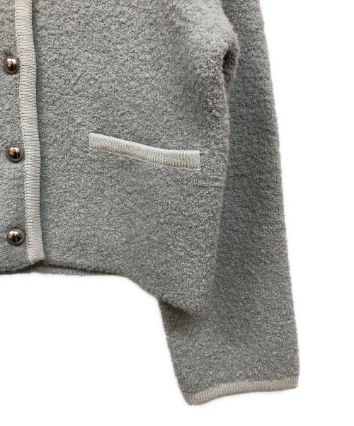 Apuweiser-riche（アプワイザーリッシェ）Apuweiser-riche (アプワイザーリッシェ) ラメブークレニットジャケット ブルー サイズ:1の古着・服飾アイテム