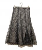 JUSGLITTYジャスグリッティー）の古着「コード刺繍マーメイドスカート」｜ブラック