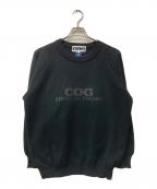 CDG×Lochaven Of Scotlandシーディージー×ロックエーベン オブ スコットランド）の古着「ロゴラグランニット」｜ブラック