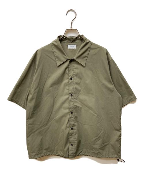 COLUMN（コラム）COLUMN (コラム) ドローストリングショートスリーブシャツ グリーン サイズ:Lの古着・服飾アイテム