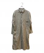 ymr YACCO MARICARDymrヤッコマリカルド）の古着「リネンシャツワンピース」｜ベージュ