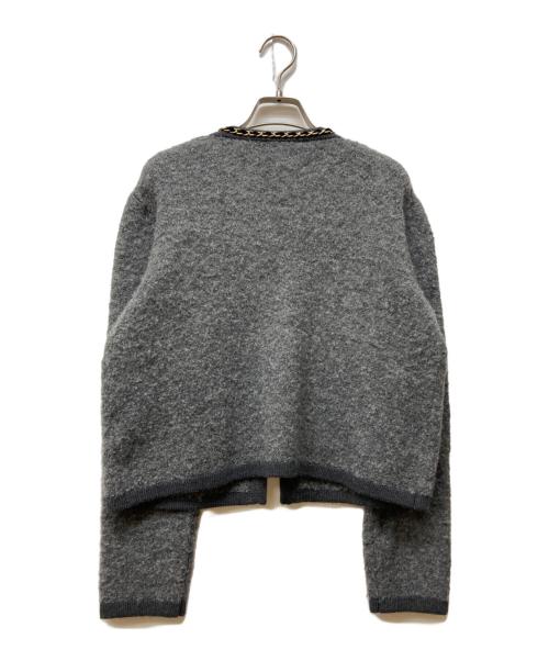 NOLLEY'S（ノーリーズ）NOLLEY'S (ノーリーズ) チェーンブレードフワフワジャケット グレー サイズ:38の古着・服飾アイテム