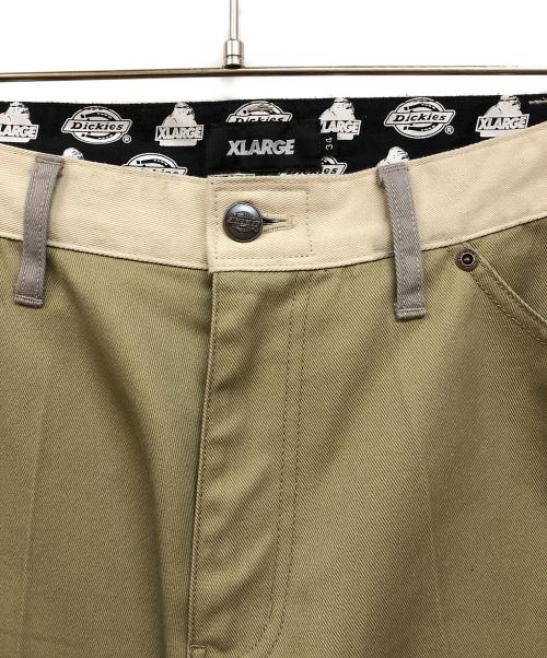 X-LARGE（エクストララージ）X-LARGE (エクストララージ) Dickies (ディッキーズ) ワークパンツ ベージュ サイズ:34の古着・服飾アイテム