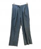 NEATニート）の古着「CELLULOSE NIDOM STANDARD スラックス」｜ブルー